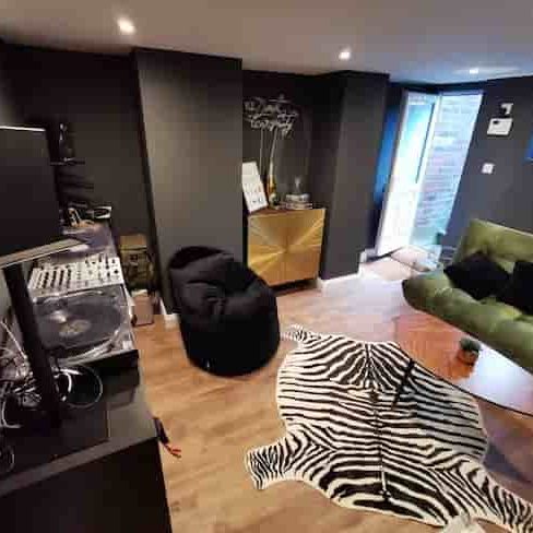 Basement music studio conversion Leeds basement music studio conversion Leeds with professional equipment and lounge area